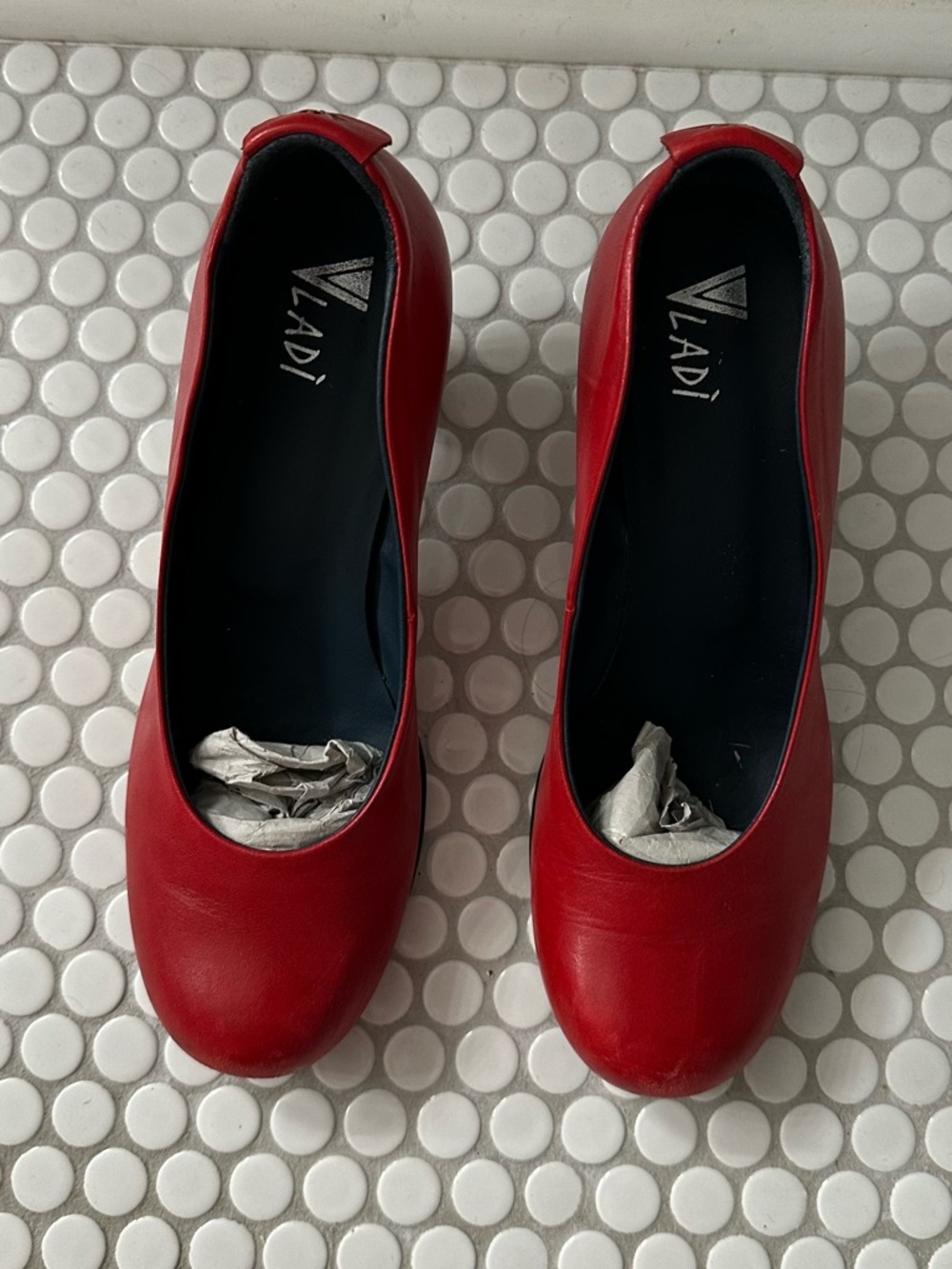 Italian Red Women's Round-Toe Heels 👠